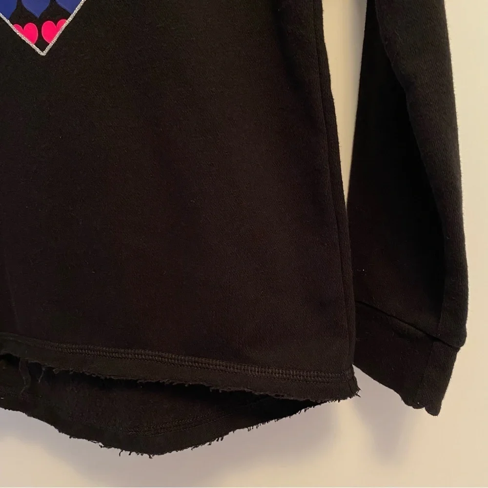 The Children's Place Girl's Heart Glitter Long Sleeve Hoodie Back Size S (5/6)